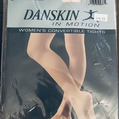 DANSKIN In Motion Convertible Foot Tights Coolmax Style 702 Size C/D Color Pink